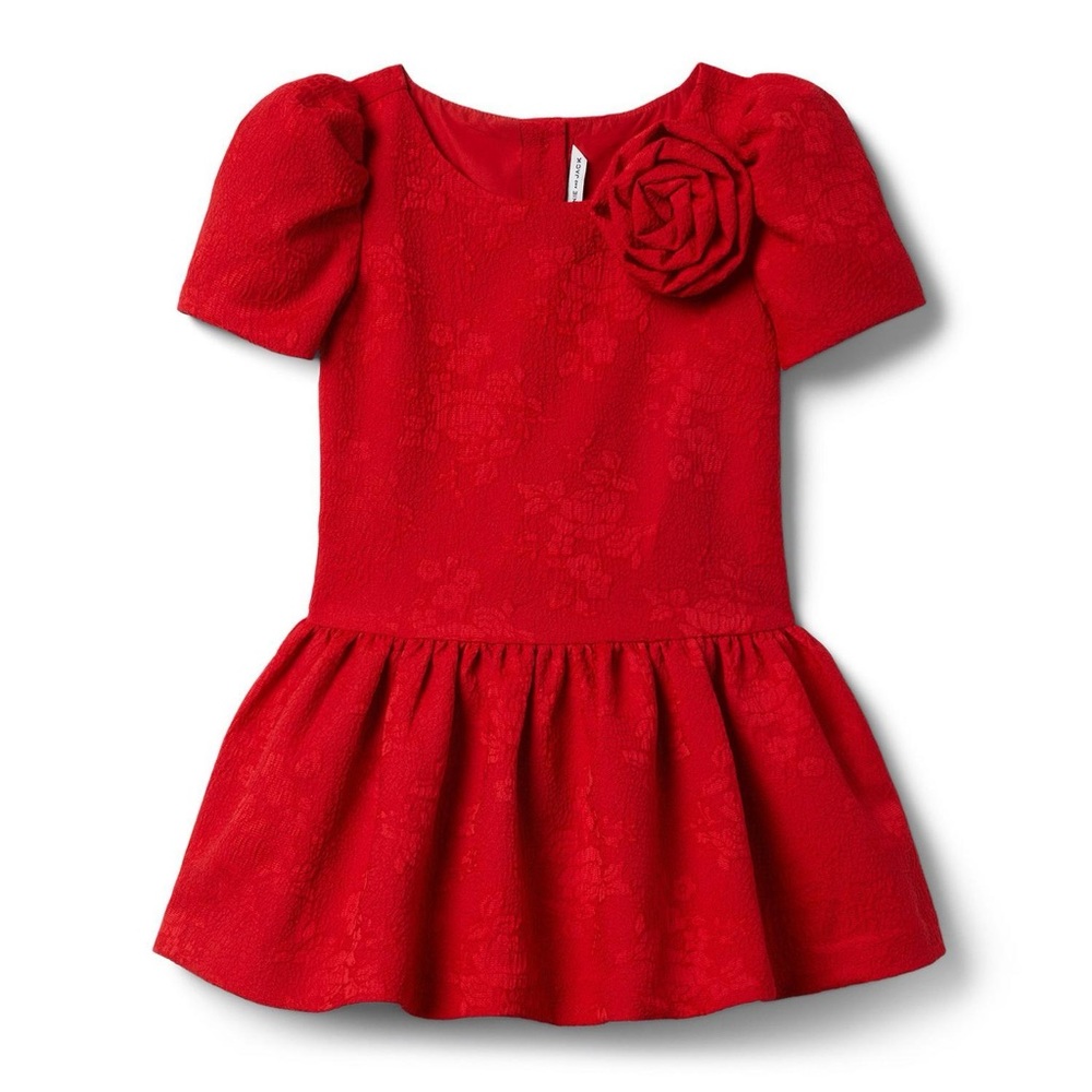 Janie & Jack red Christmas dress size 3 PF SF